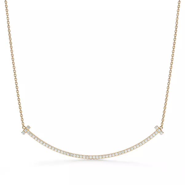  Colgante Smile extragrande de oro con diamantes