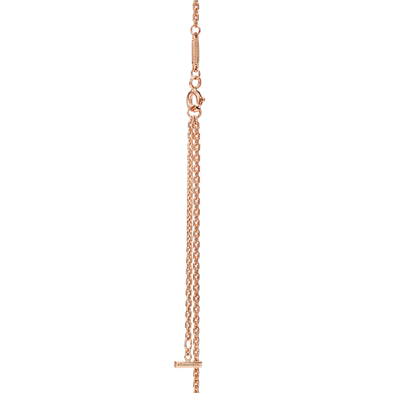 Tiffany T: Extra Large Smile Pendant in Rose Gold with Diamonds image number 3