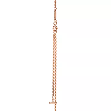 Tiffany T: Extra Large Smile Pendant in Rose Gold with Diamonds, 3