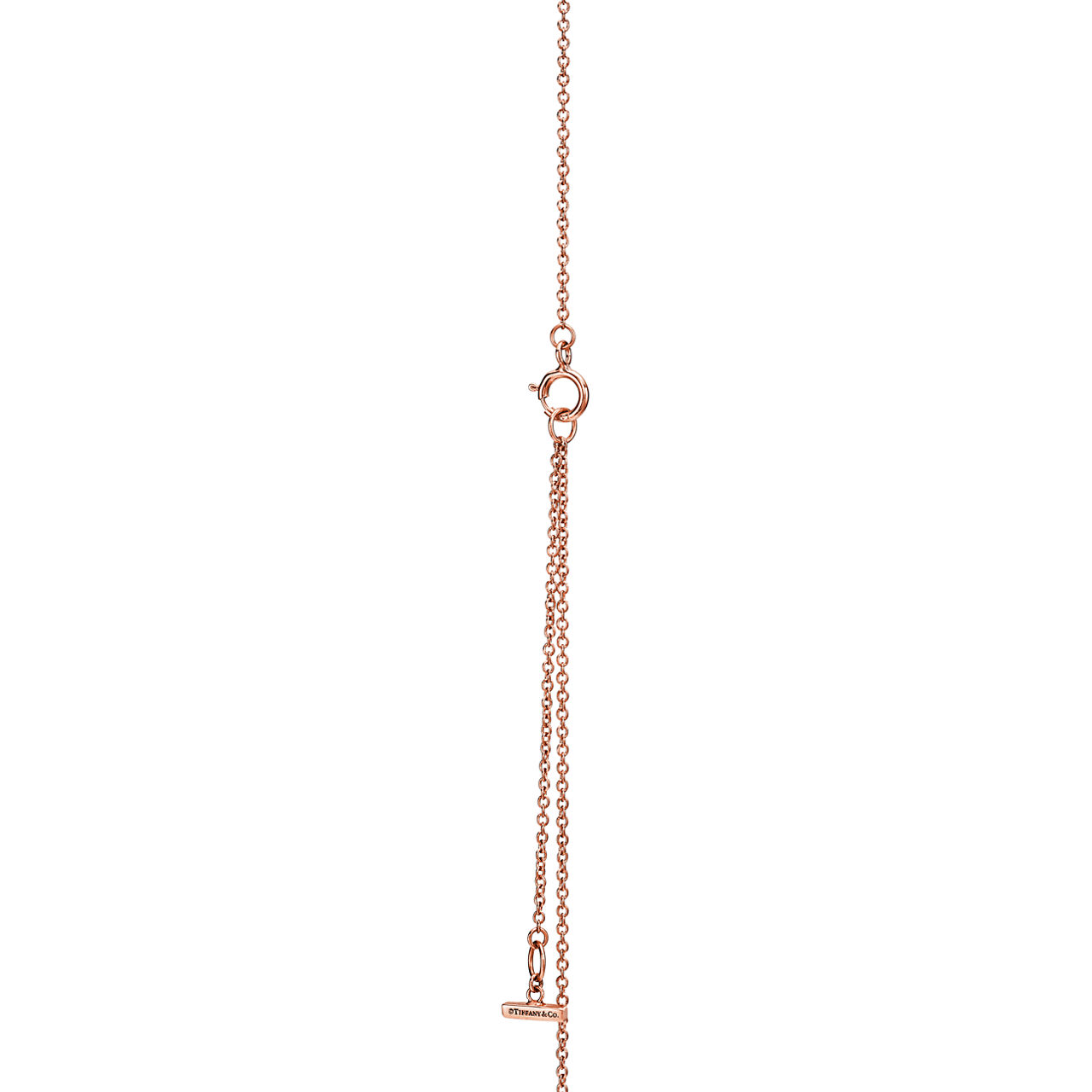 Tiffany T:Diamond and Black Onyx Circle Pendant in Rose Gold image number 3