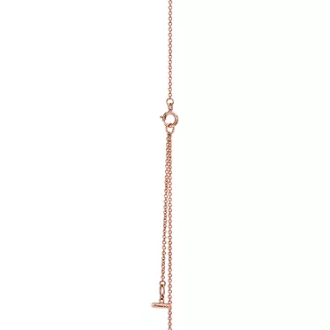 Tiffany T:Diamond and Black Onyx Circle Pendant in Rose Gold, 3