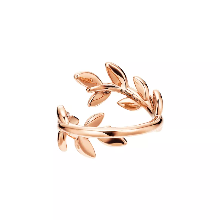 Paloma Picasso®:Olive Leaf Bypass Ring in Rose Gold, 4
