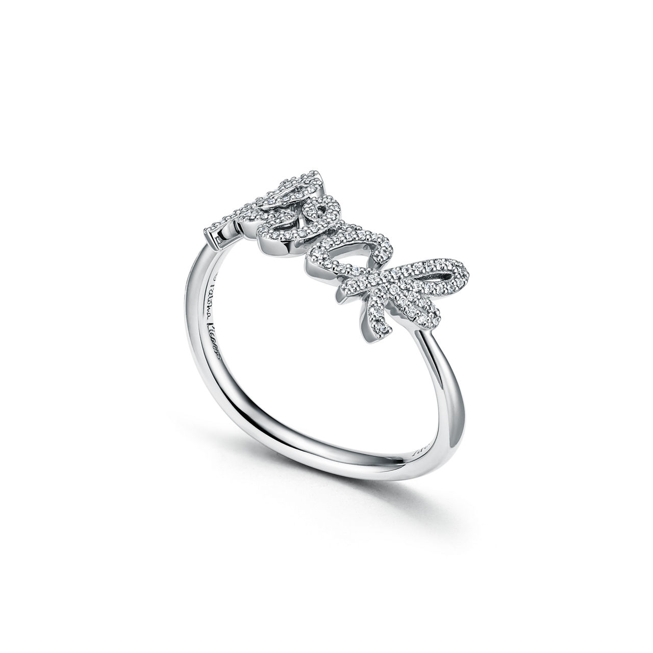 Paloma's Graffiti:Rock Ring in White Gold with Diamonds, Mini image number 2