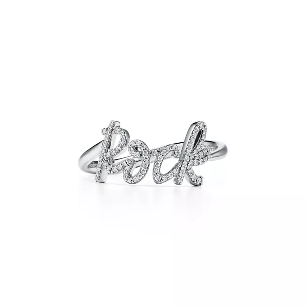 Paloma's Graffiti:Rock Ring in White Gold with Diamonds, Mini image number 0