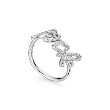 Paloma's Graffiti:Rock Ring in White Gold with Diamonds, Small, 2