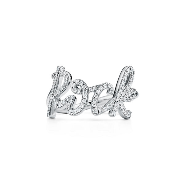 Paloma's Graffiti:Rock Ring in White Gold with Diamonds, Small