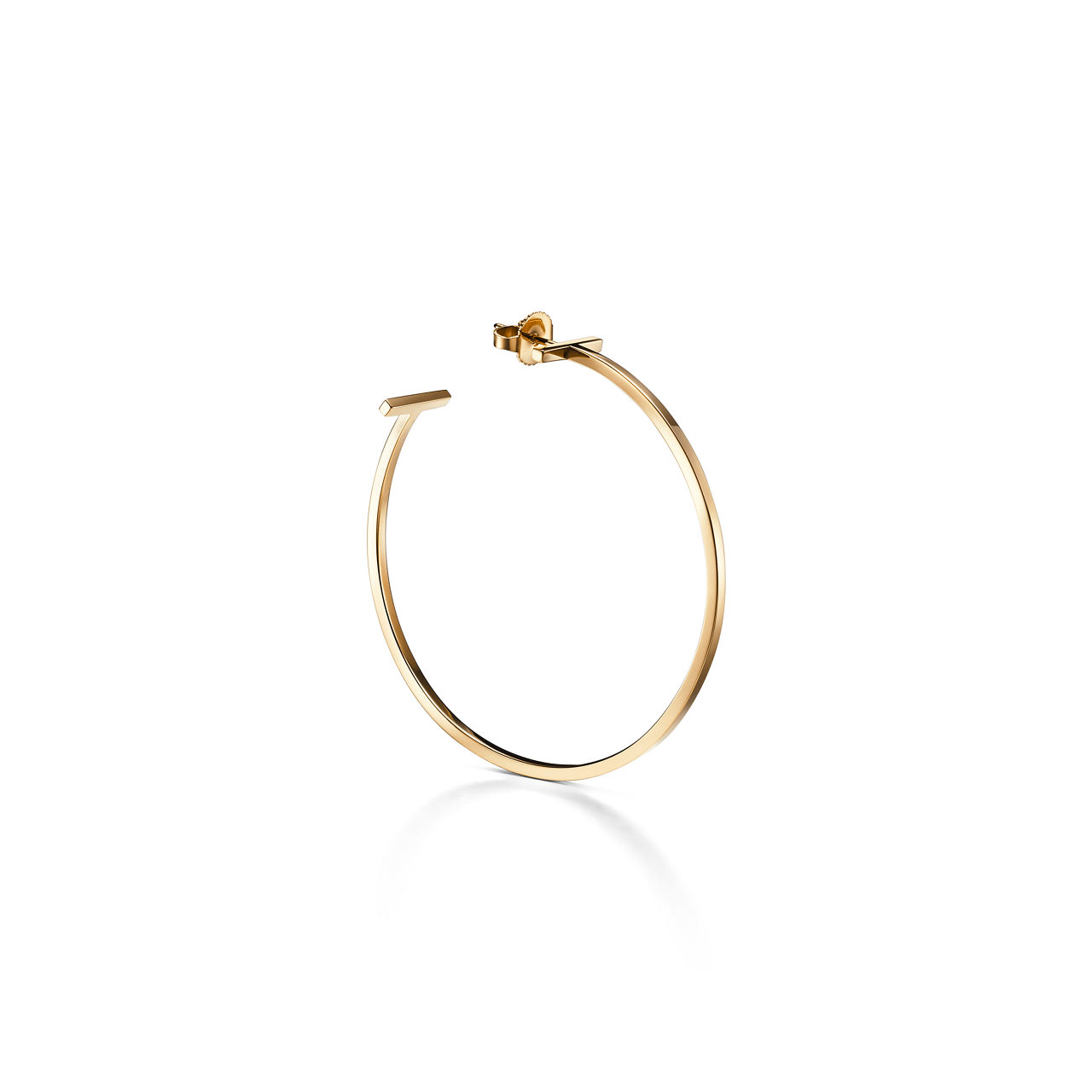 Tiffany T:Wire Hoop Earrings in Yellow Gold image number 2