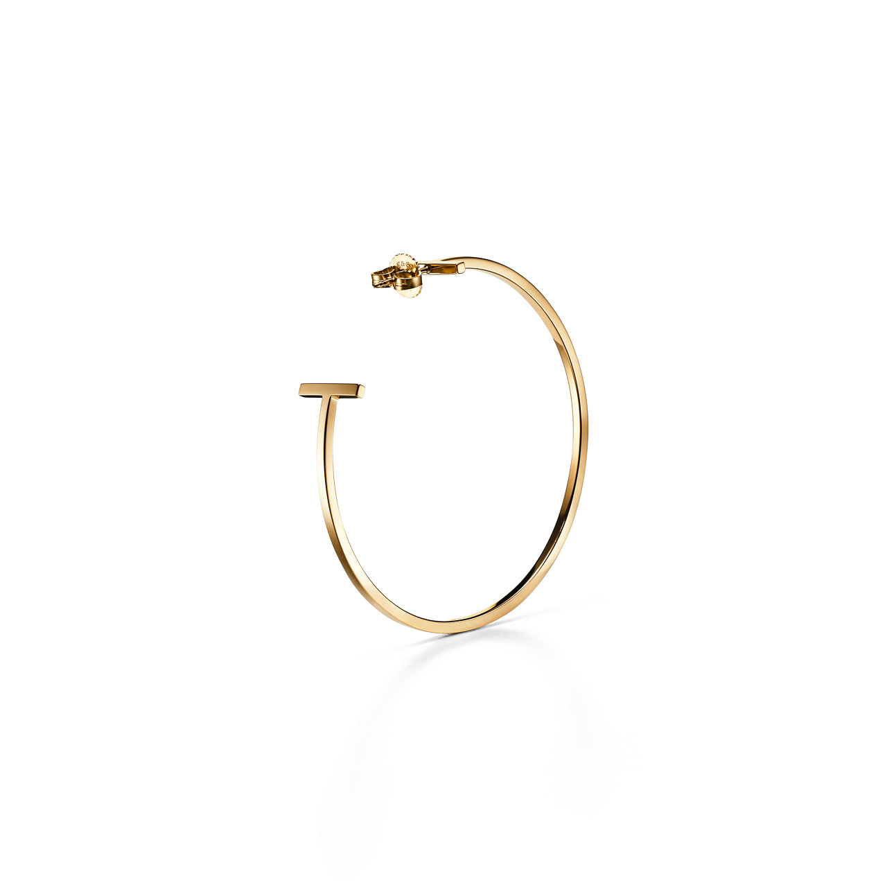 Tiffany T:Wire Hoop Earrings in Yellow Gold image number 3