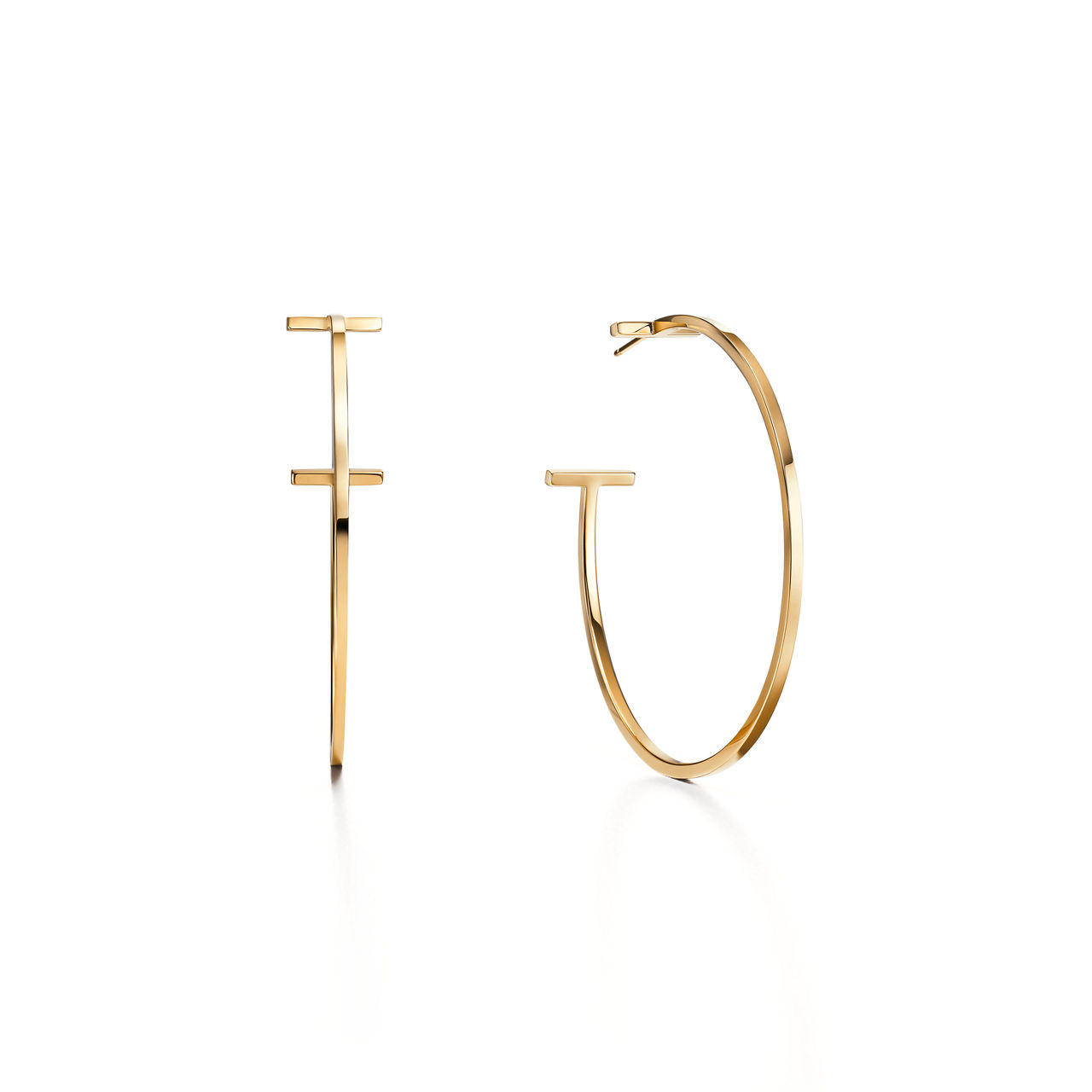 Tiffany T:Wire Hoop Earrings in Yellow Gold image number 0