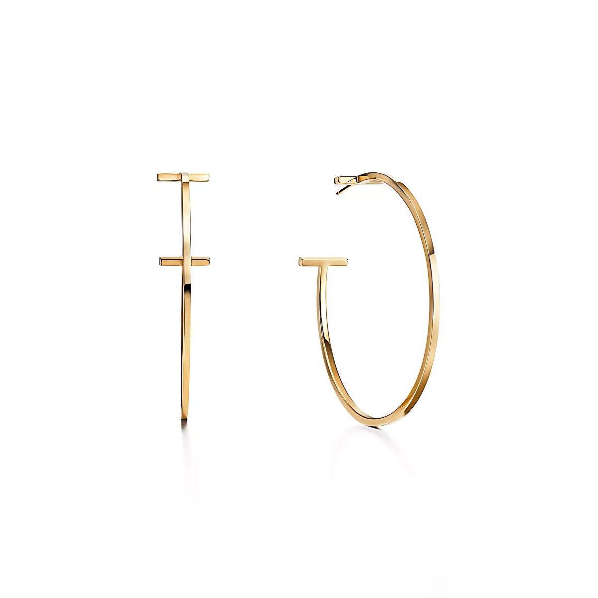 Tiffany T Earrings 18K 옐로우 골드 . One Scale