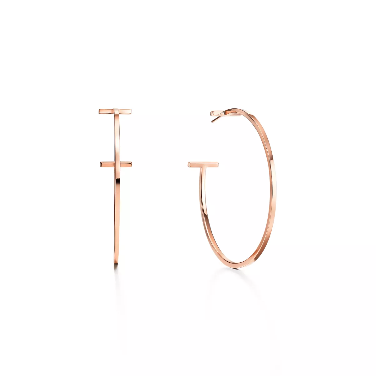 와이어 후프 이어링,&nbsp;로즈 골드