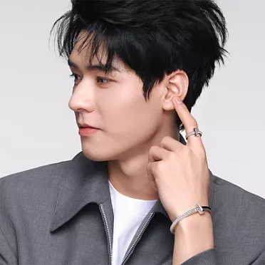 Tiffany T:Bracelet jonc à charnière large T1 orné de diamants en or blanc 18 carats, 3