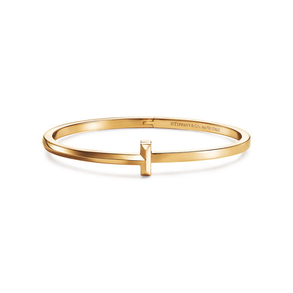 Tiffany T:T1 Narrow Hinged Bangle in Yellow Gold