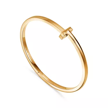 Tiffany T:T1 Narrow Hinged Bangle in Yellow Gold, 3