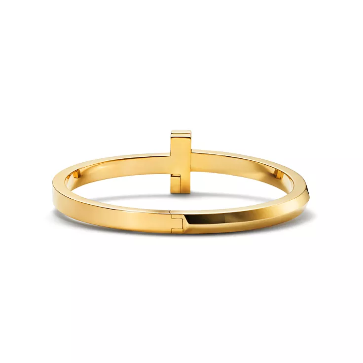 Tiffany T:T1 Narrow Hinged Bangle in Yellow Gold, 5