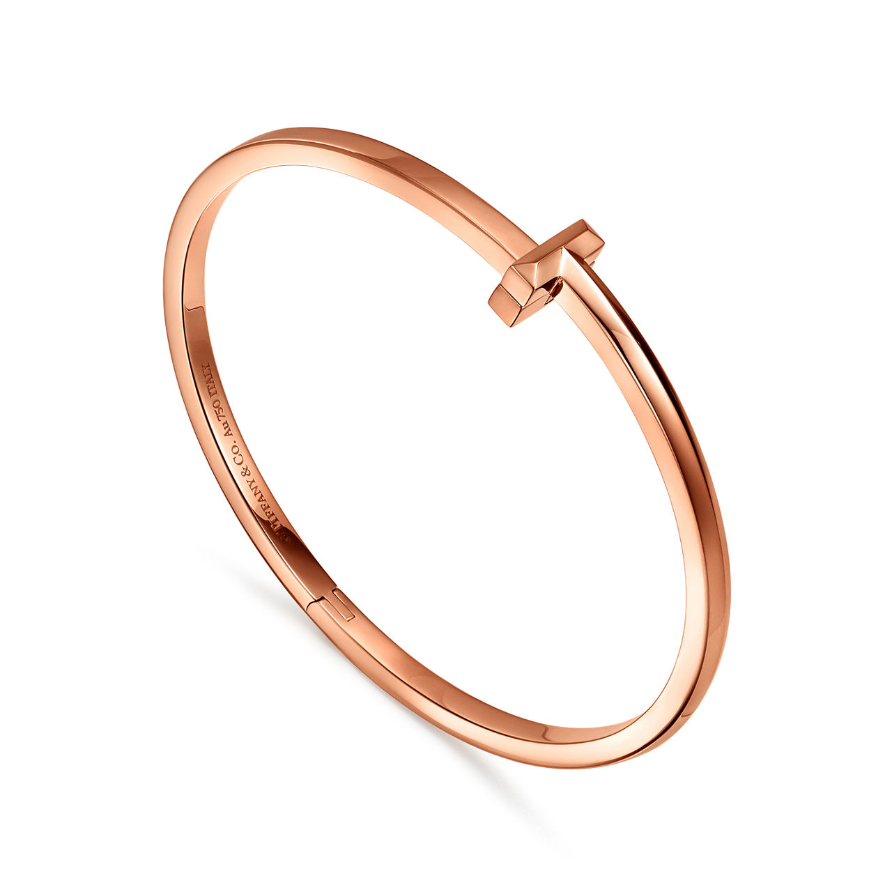 Tiffany T:T1 Narrow Hinged Bangle in Rose Gold image number 3