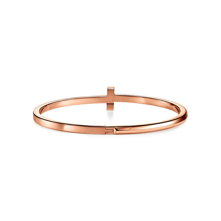 Tiffany T:T1 Narrow Hinged Bangle in Rose Gold image number 5