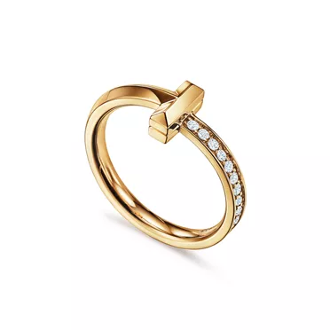 Tiffany T:Bague T1 en or jaune 18 carats et diamants, 3