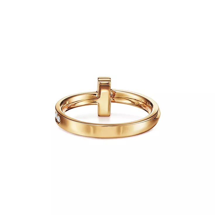 Tiffany T:Bague T1 en or jaune 18 carats et diamants, 4