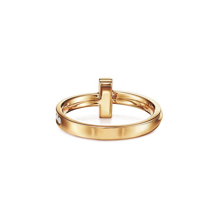 Tiffany T:Bague T1 en or jaune 18 carats et diamants numéro dimage {1}