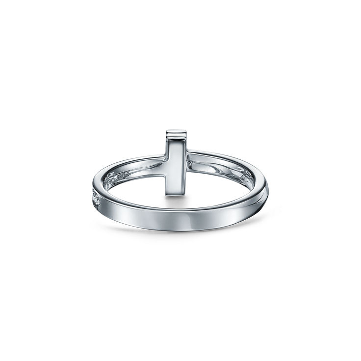 Tiffany T:T1 Ring in White Gold with Diamonds image number 4