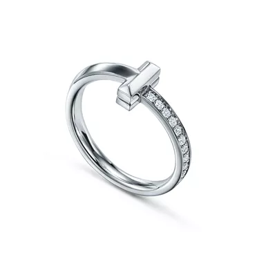 Tiffany T:T1 Ring in White Gold with Diamonds, 3