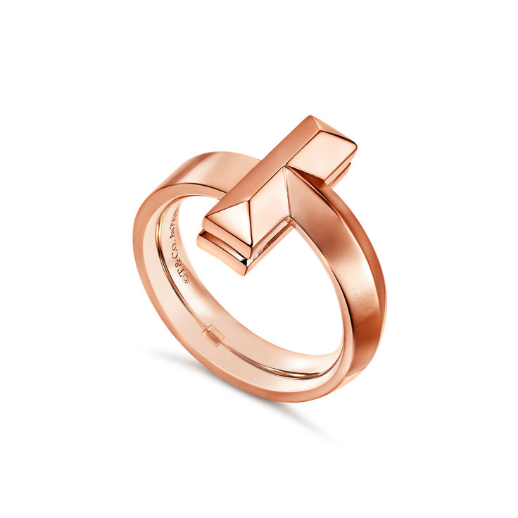 Tiffany T:T1 Ring in Rose Gold image number 4