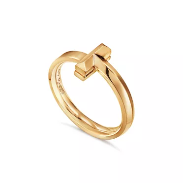 Tiffany T:Bague T1 en or jaune 18 carats, 3