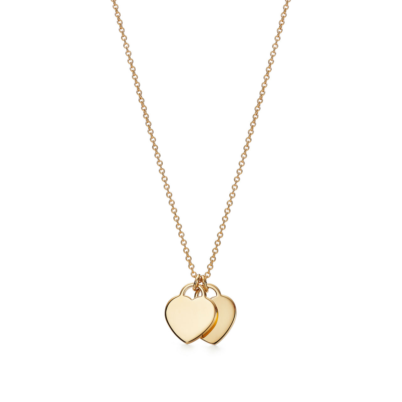 Return to Tiffany™:Mini Double Heart Tag Pendant  image number 2