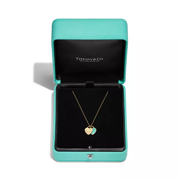Return to Tiffany®:Mini Double Heart Tag Pendant, 5