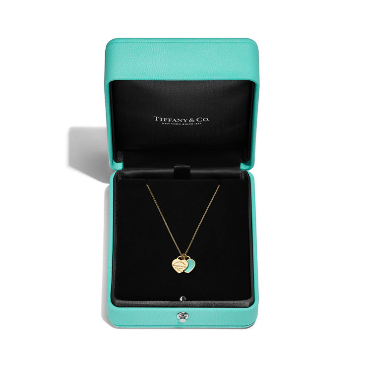 Return to Tiffany™:Mini Double Heart Tag Pendant  image number 5