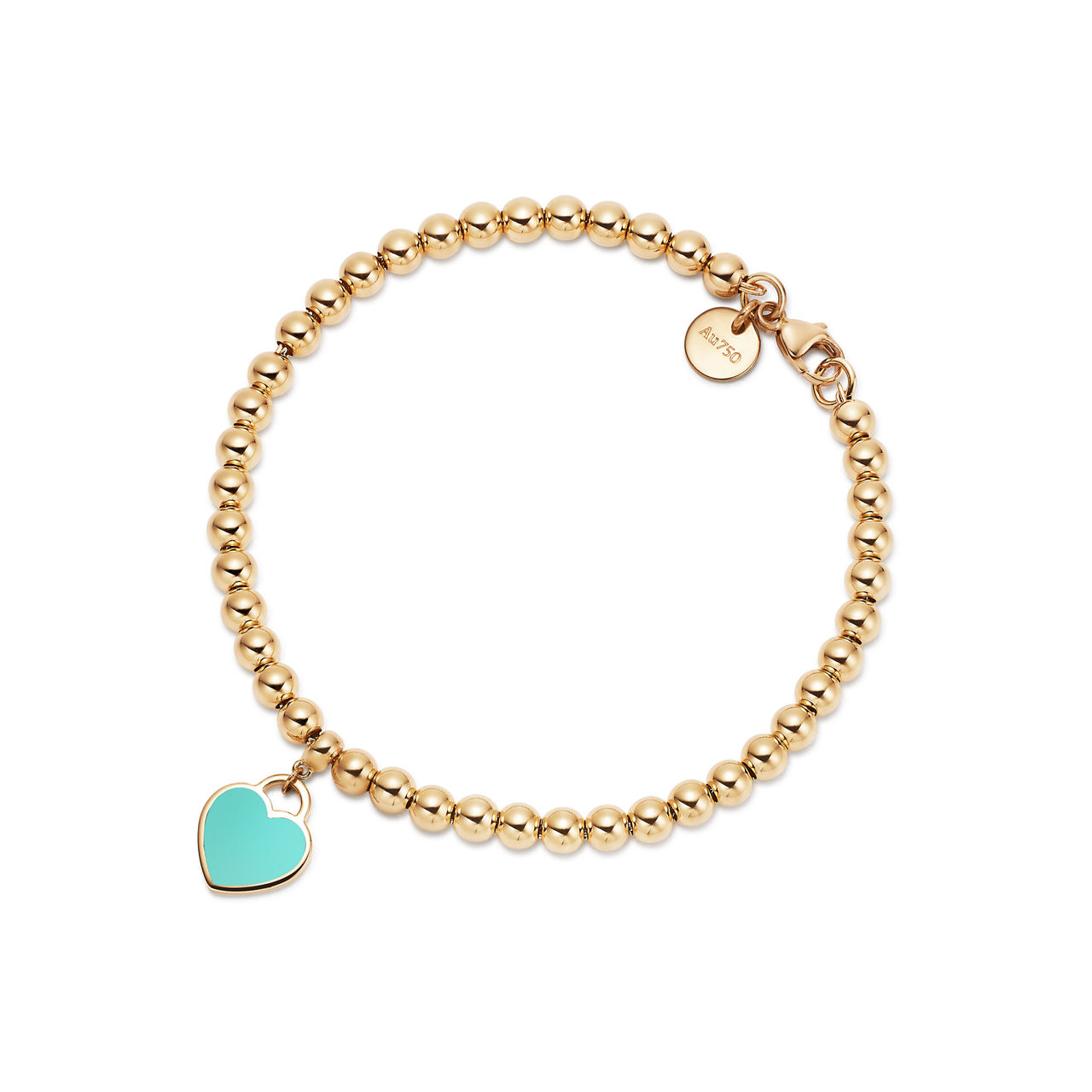 Return to Tiffany™:Mini-Herzanhänger an einem Kugelarmband  Bildnummer 0