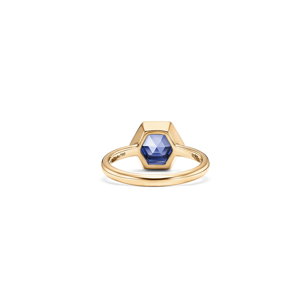 Paloma's Studio:Hexagon Ring in 18k Gold with a Tanzanite image number 3