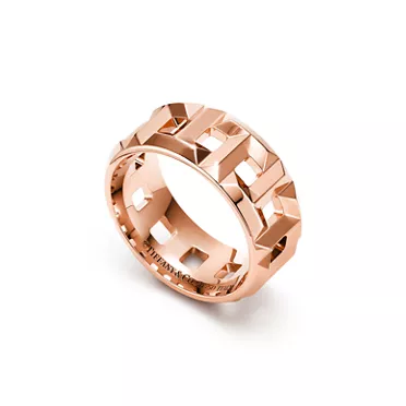 티파니 T:트루 8mm 링, 18K 로즈 골드와 로즈 골드, 3