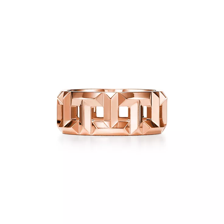 Tiffany T:True 8 mm Ring in 18k Rose Gold in Rose Gold, 4