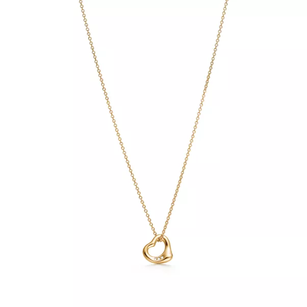 Colgante Open Heart en oro de 18 quilates con diamantes 