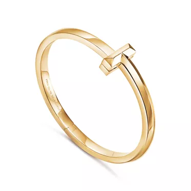 Tiffany T:T1 Wide Hinged Bangle in Yellow Gold, 3