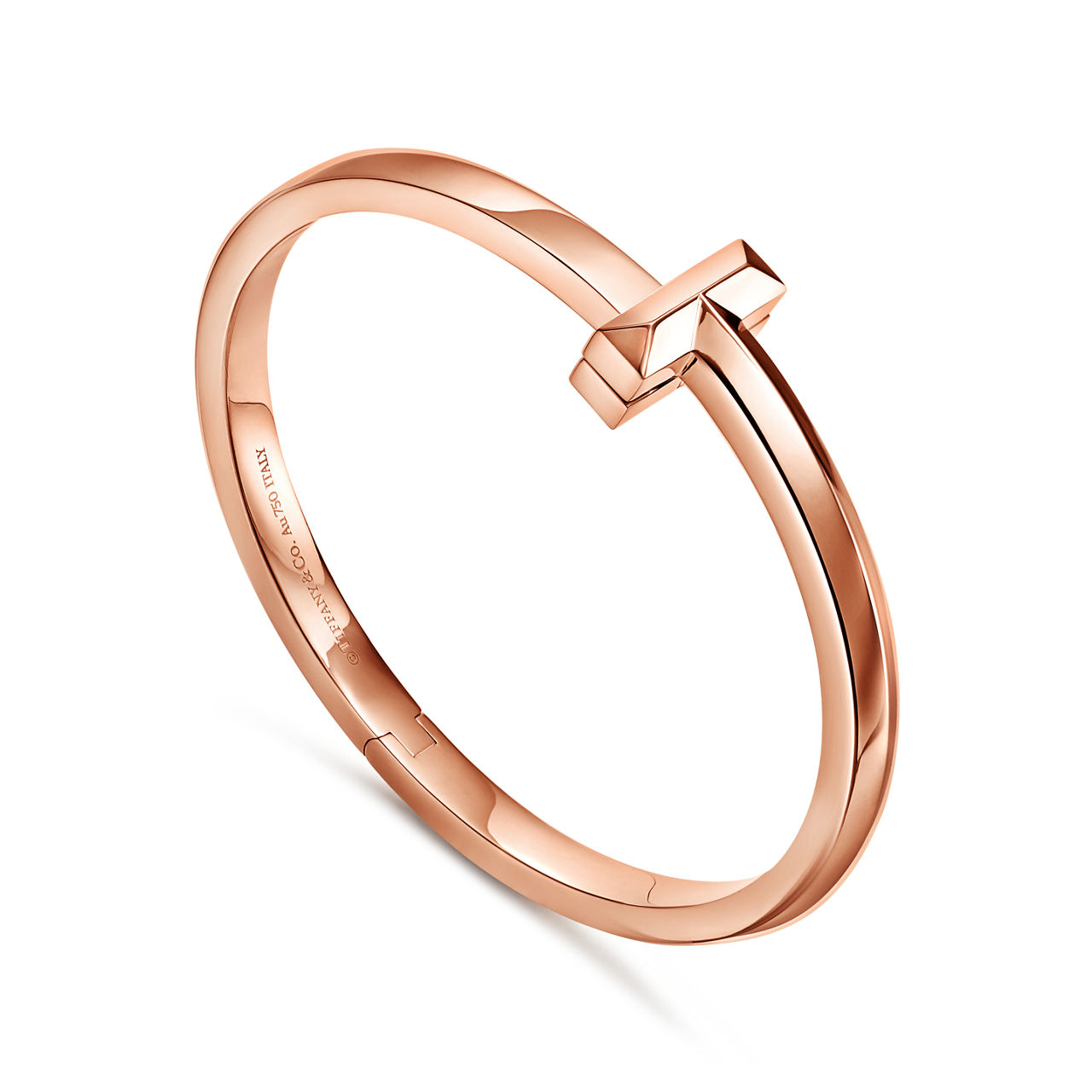 Tiffany T:T1 Wide Hinged Bangle in Rose Gold image number 3