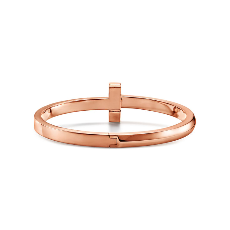 Tiffany T:T1 Wide Hinged Bangle in Rose Gold image number 5