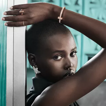 티파니 T:T1 와이드 다이아몬드 힌지드 뱅글, 로즈 골드, 2