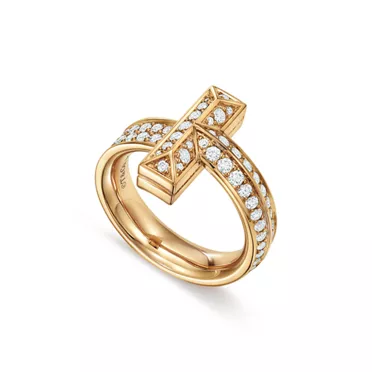 Collezione Tiffany T:Anello T1 in oro giallo con diamanti, 3