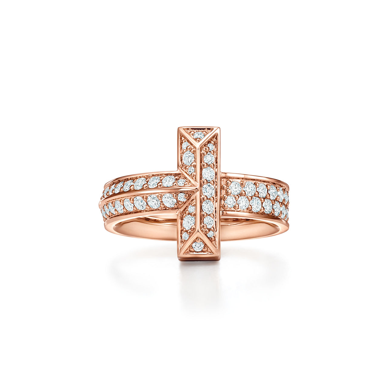 Tiffany T:T1 Ring in Rose Gold with Diamonds image number 0