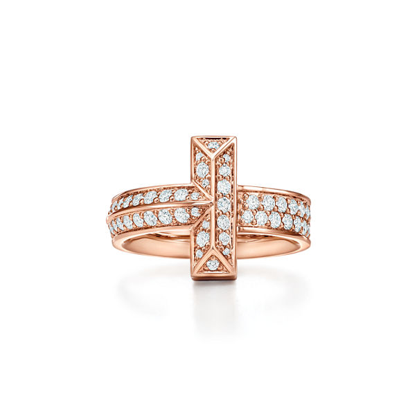 Tiffany T:T1 Ring in Rose Gold with Diamonds