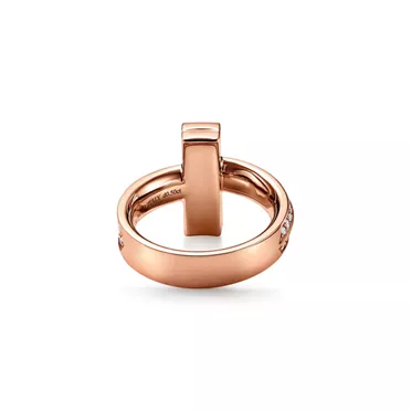 Collezione Tiffany T:Anello T1 in oro rosa con diamanti, 3