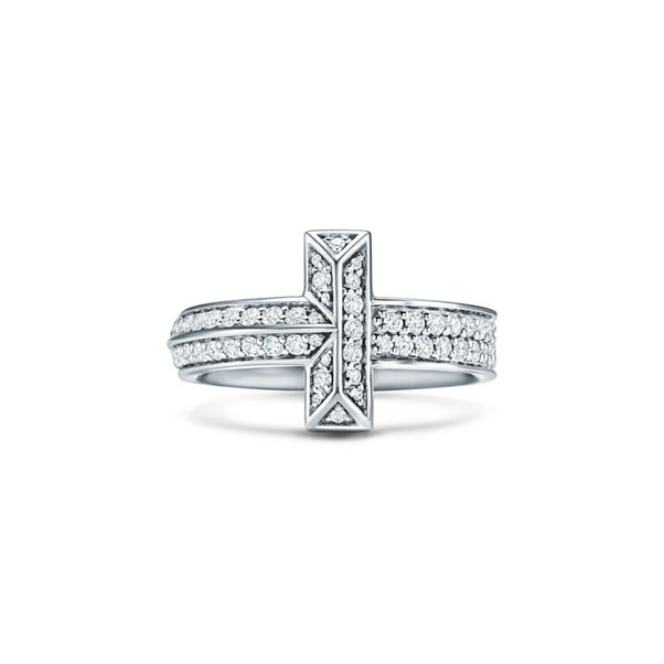 Tiffany T:T1 Ring in White Gold with Diamonds