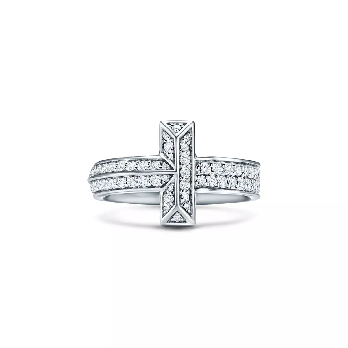 T&nbsp;One Ring in Wei&szlig;gold mit Diamanten