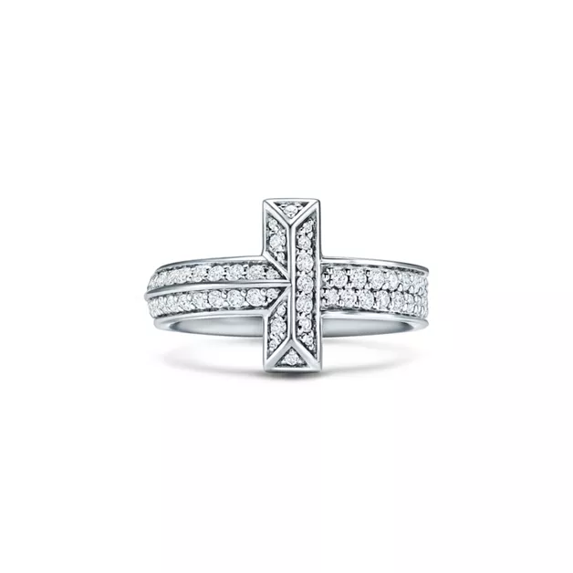Tiffany T:T1 Ring in White Gold with Diamonds image number 0