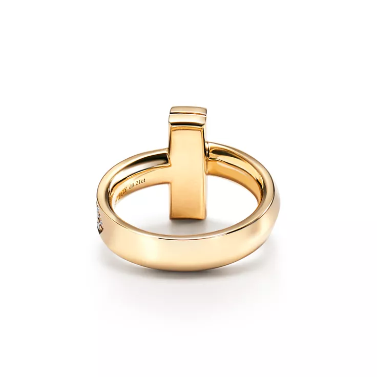 Tiffany T:T1 Ring in Yellow Gold with Diamonds, 4