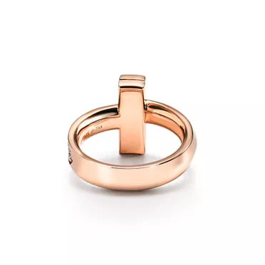 Collezione Tiffany T:Anello T1 in oro rosa con diamanti, 3
