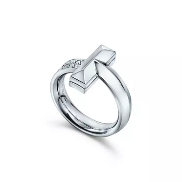 Tiffany T:T1 Ring in White Gold with Diamonds, 2